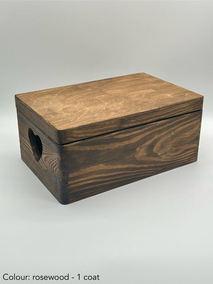 Personalised Wooden Keepsake Box – Anniversary / Wedding Day – With Heart