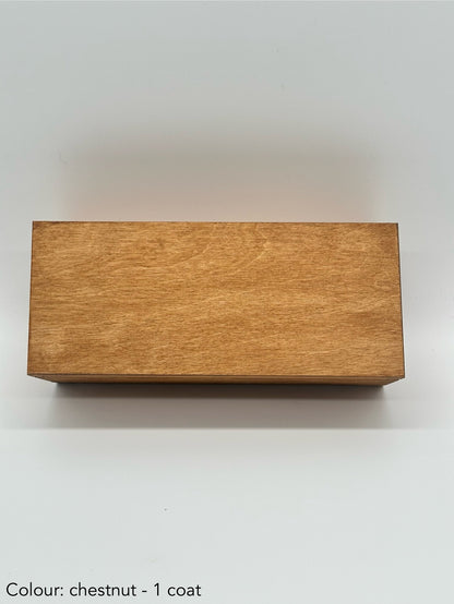 Painted Tea Box 3 Compartments Chestnut