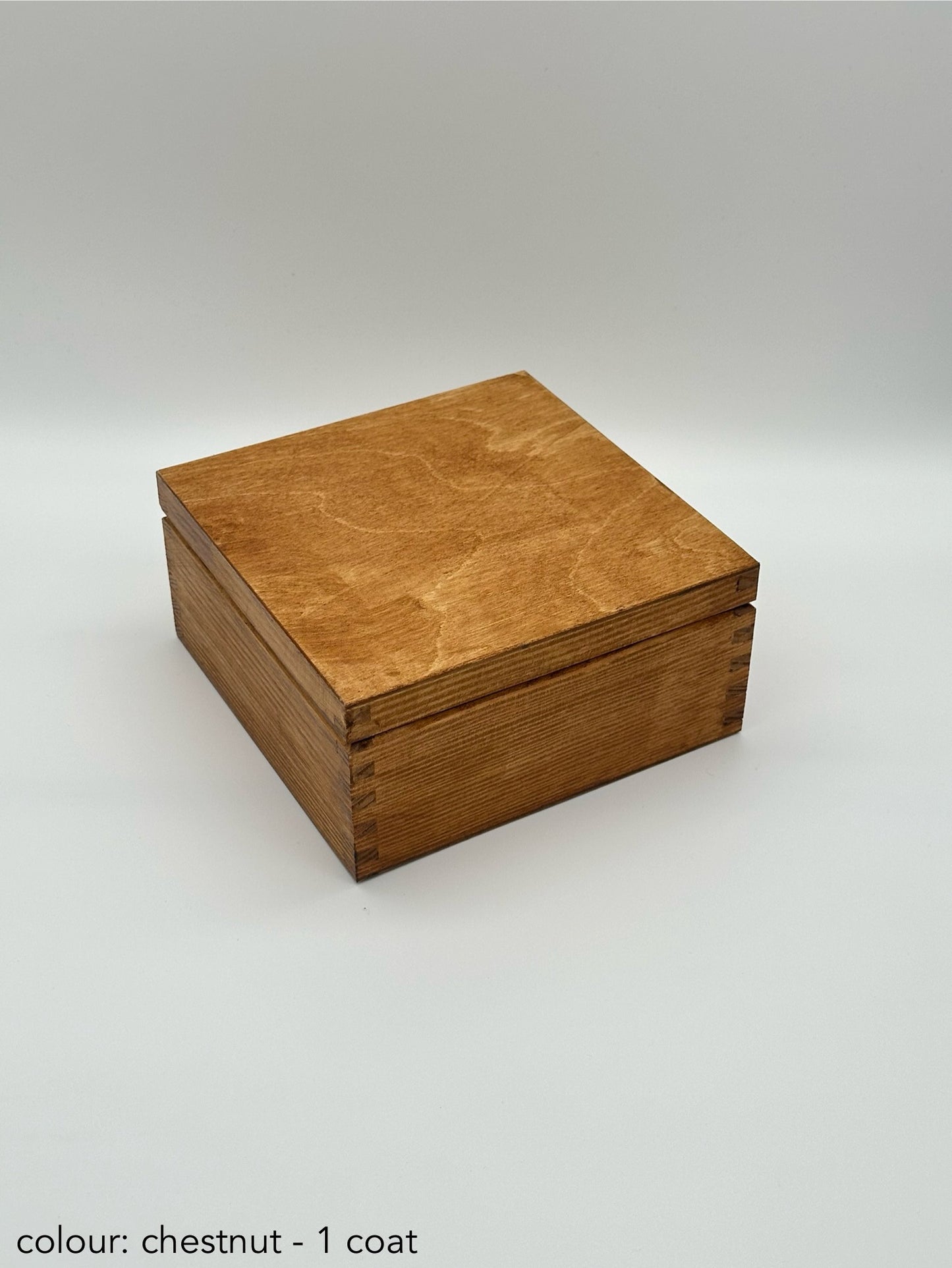 Painted Tea Box 4 Compartments Chestnut