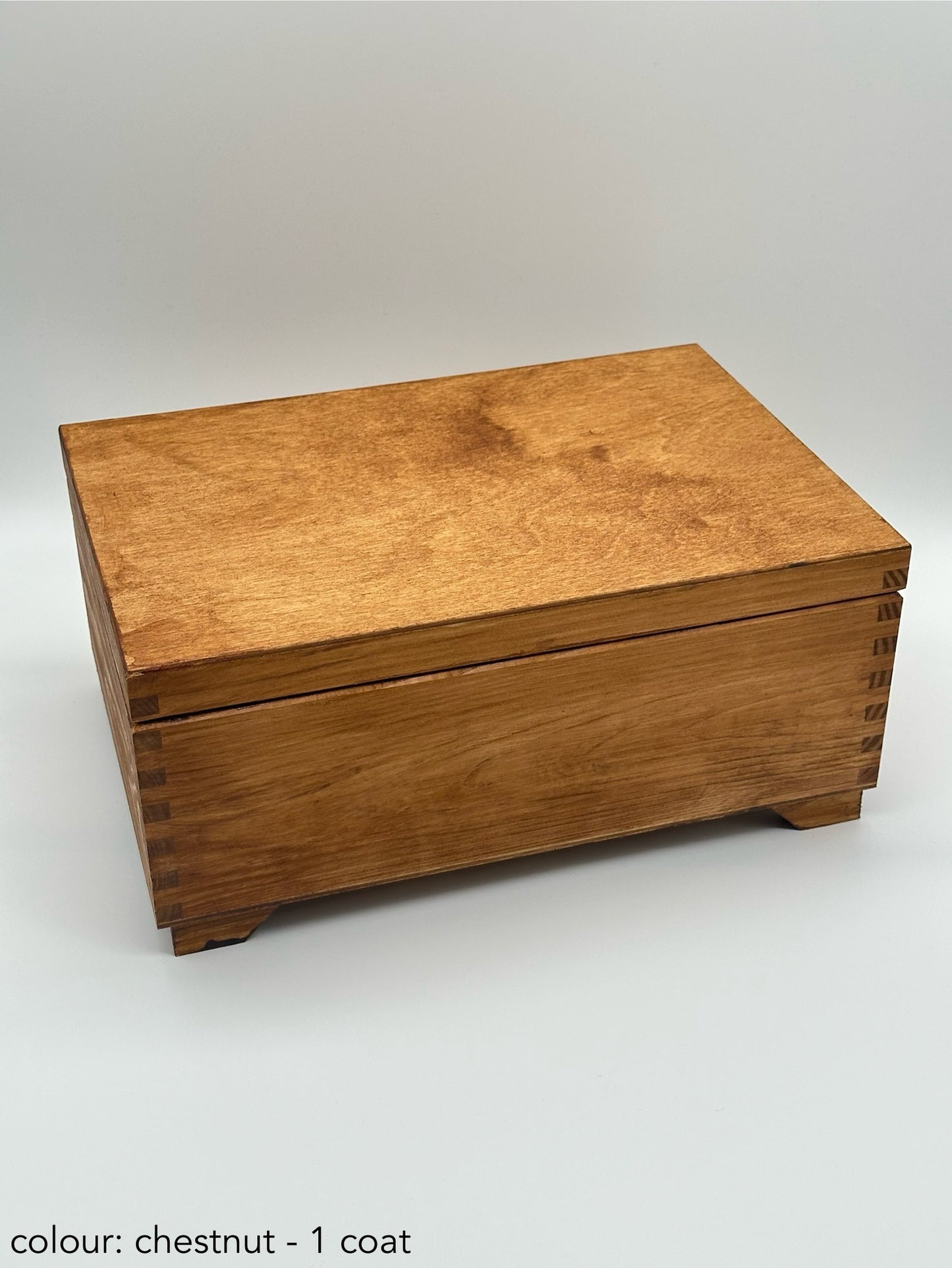 Personalised Wooden Keepsake Box – Anniversary / Wedding Day – Large Rectangular