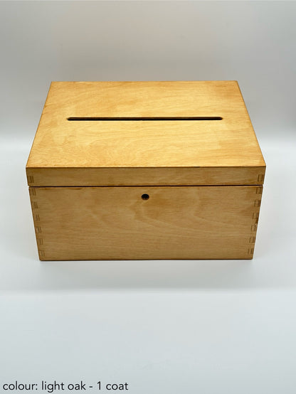 Wedding Cards Post Box Light Oak