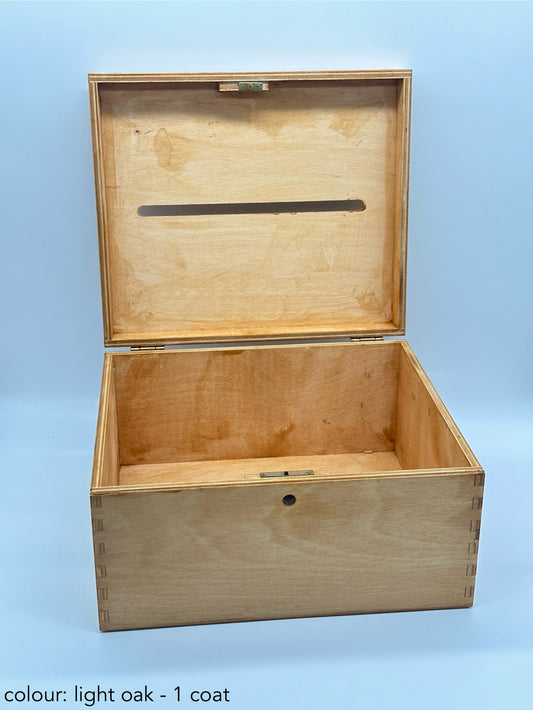 Wedding Cards Post Box Light Oak