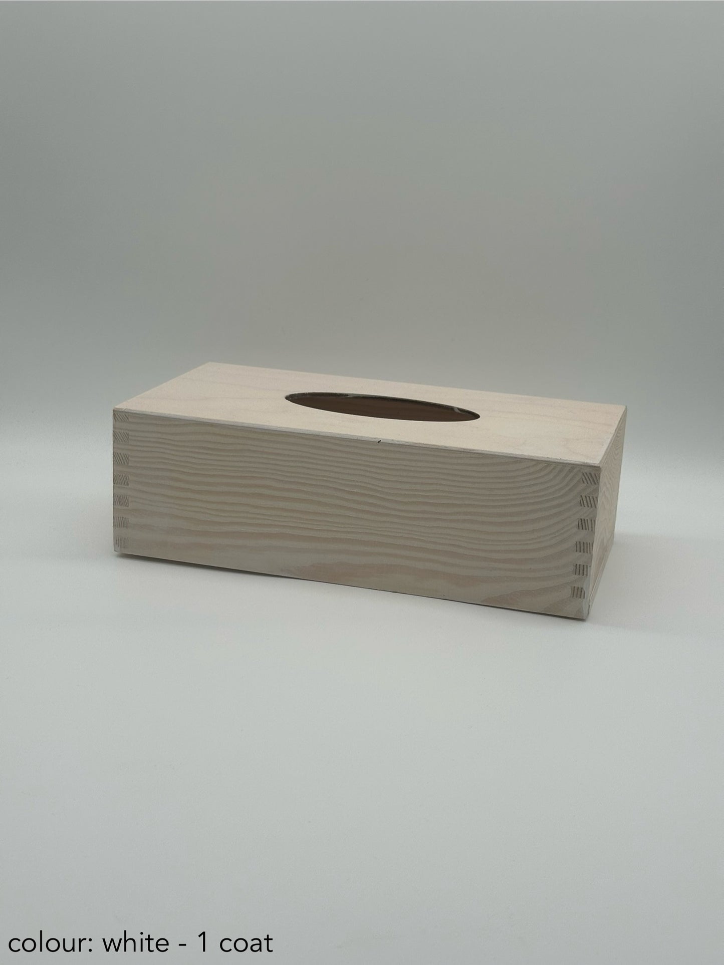 Painted sliding lid tissue box - different colours