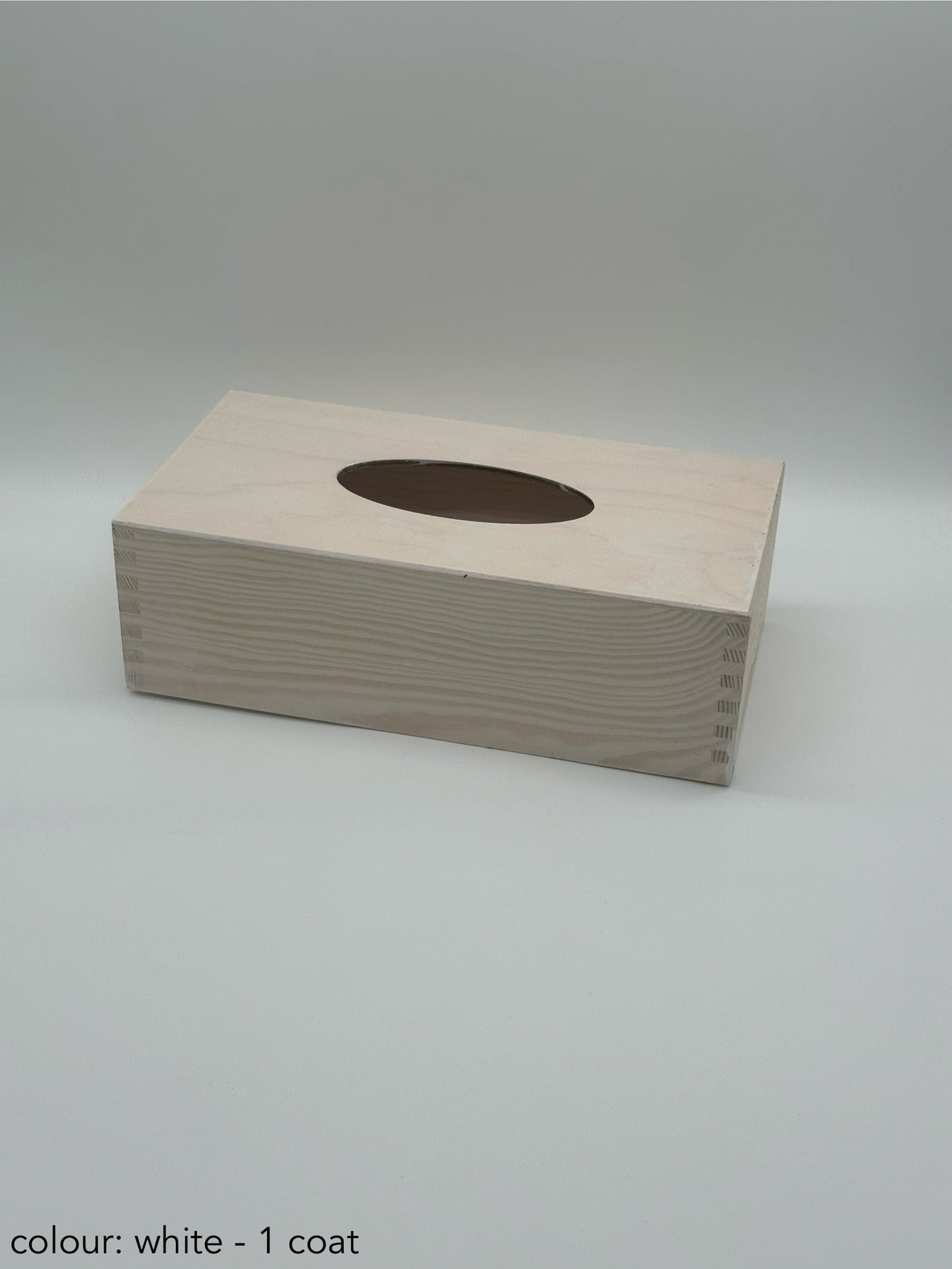 Painted sliding lid tissue box - different colours