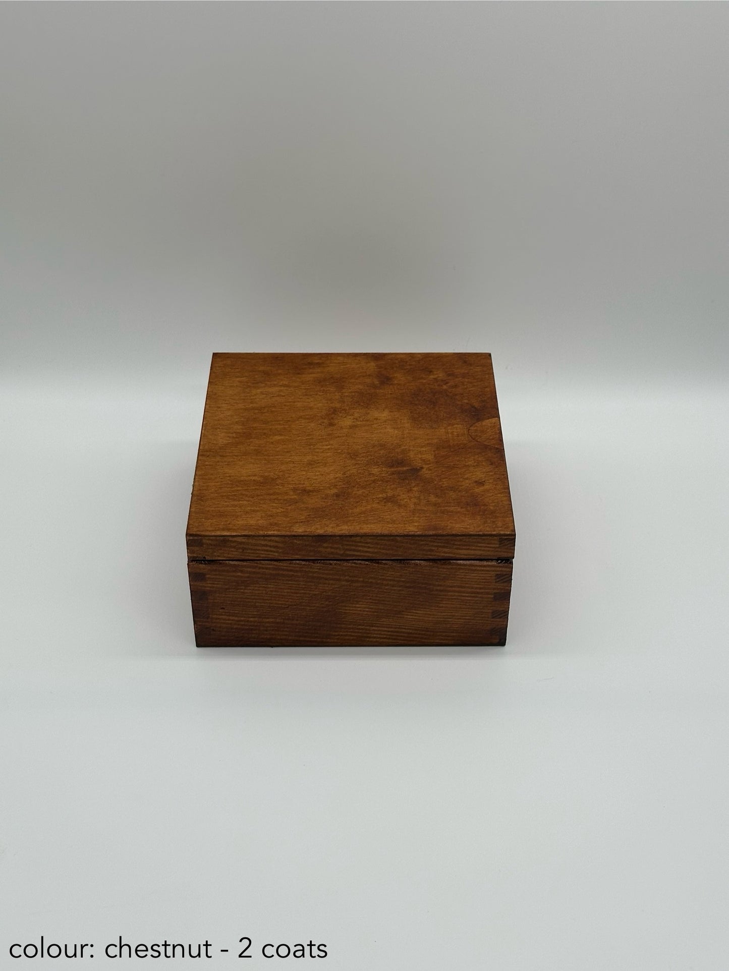 Painted Tea Box 4 Compartments Chestnut