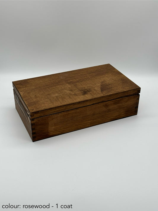 Painted Tea Box 8 Compartments Rosewood