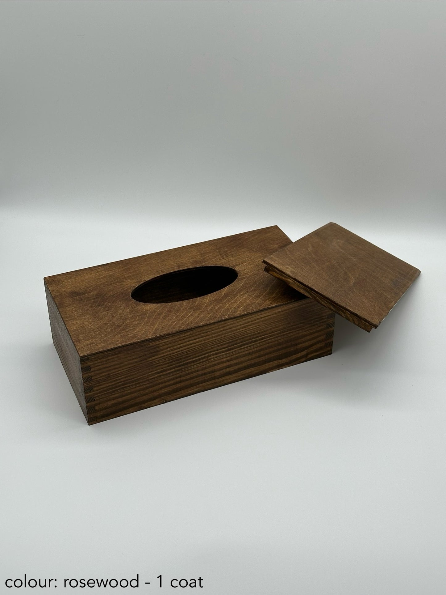 Painted sliding lid tissue box - different colours