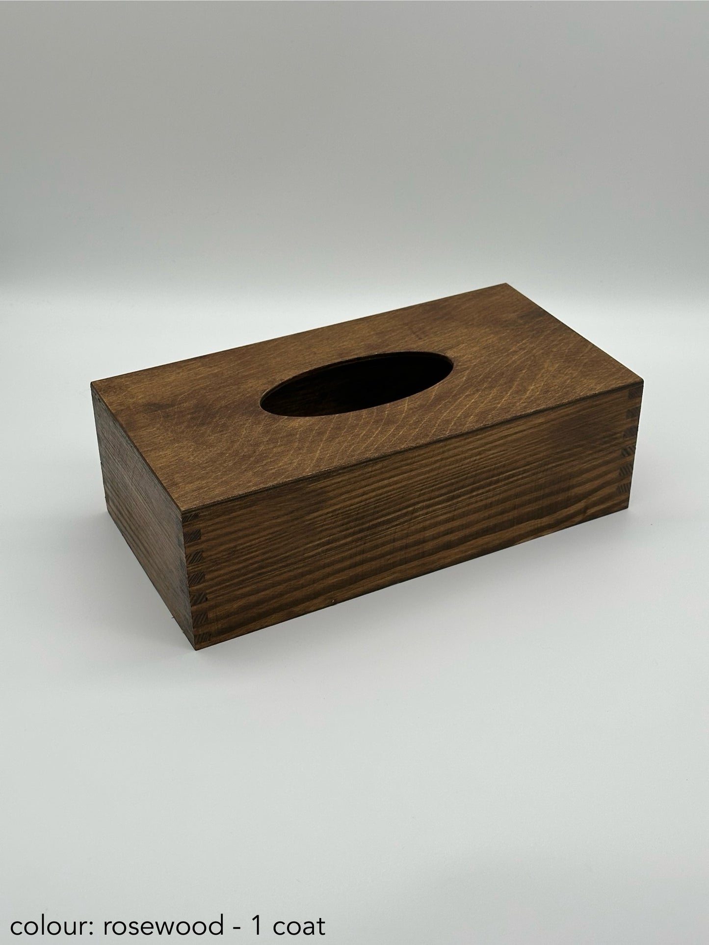 Painted sliding lid tissue box - different colours