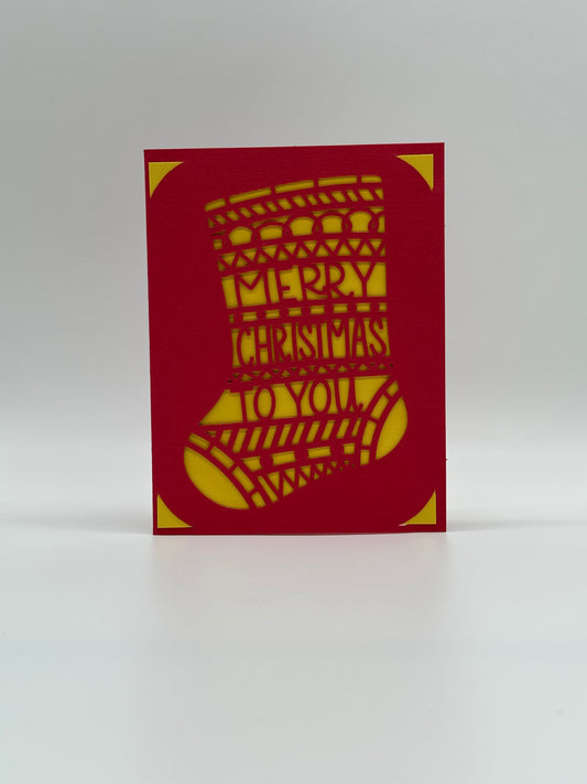 Christmas Card – Hanging Socks Design