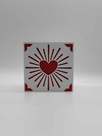 Wedding Card – Heart Design – Personalised Square Greeting