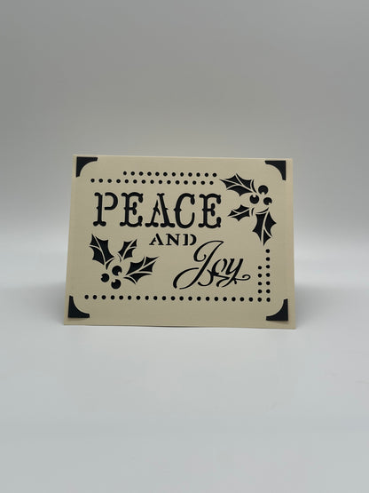 Peace and Joy – Christmas Card with Insert Options