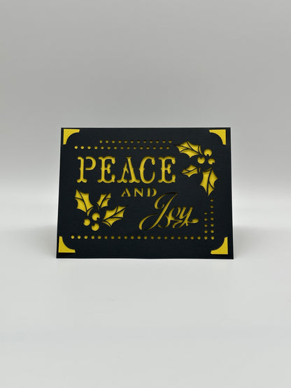 Peace and Joy – Christmas Card with Insert Options
