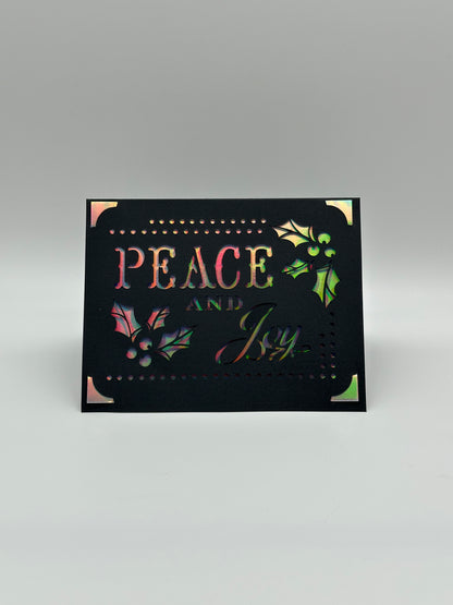 Peace and Joy – Christmas Card with Insert Options