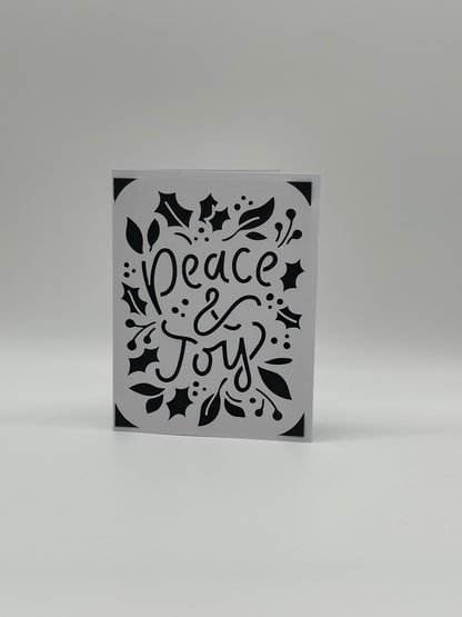 Peace and Joy – Christmas Card with Unique Festive Motif & Inserts