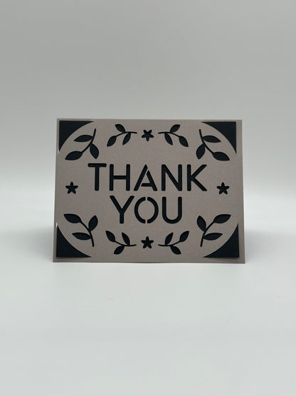 Thank You Card – Rectangular with Colour Insert Options