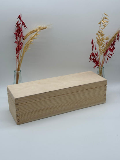 Plain Wooden Wine Box Hinged