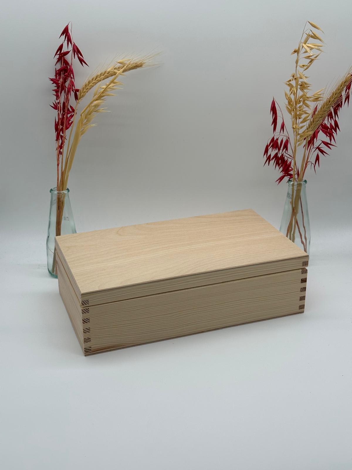 Plain 8 Compartment Wooden Tea Box