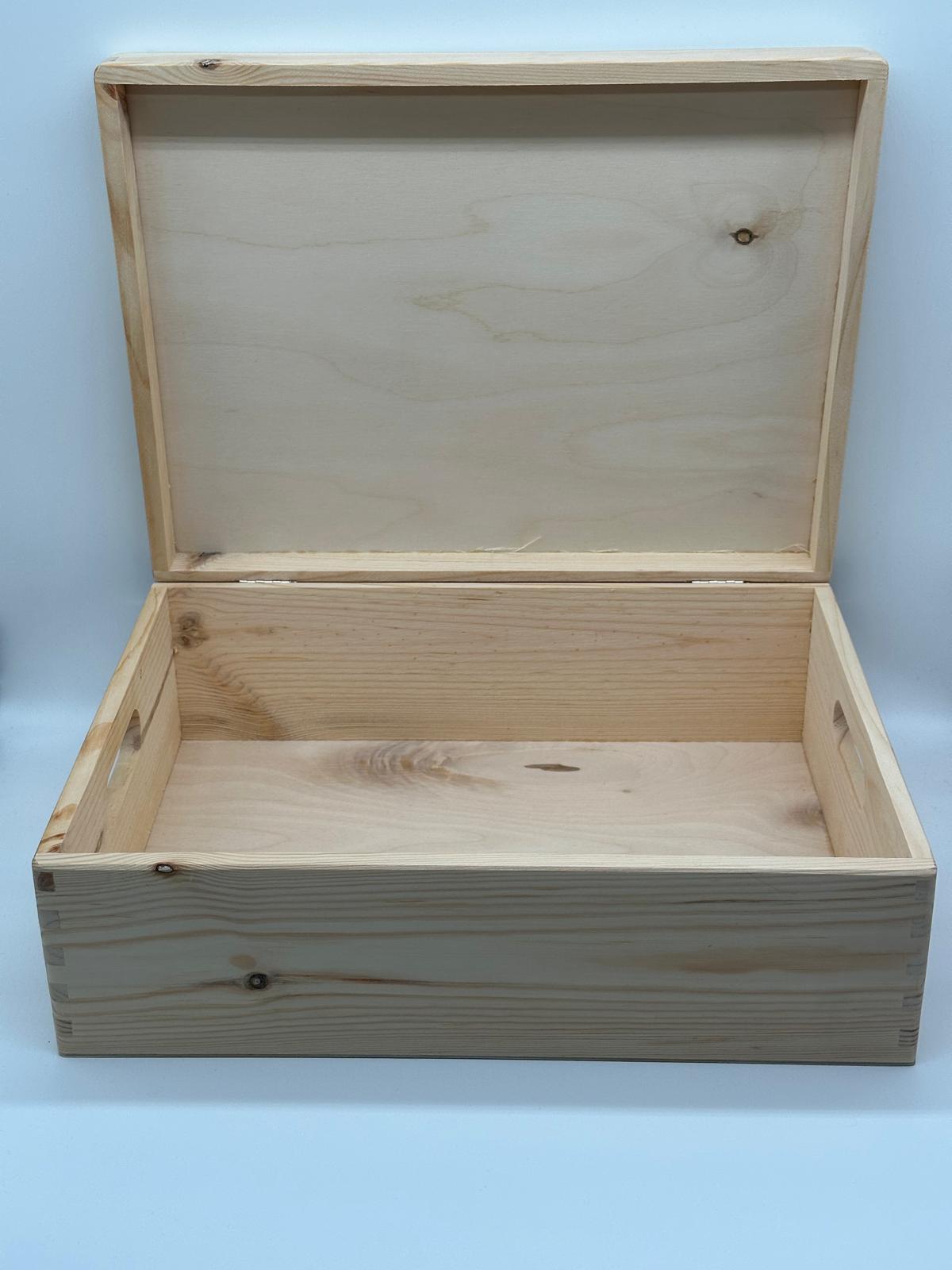 Plain Wooden Big Rectangular Chest Box