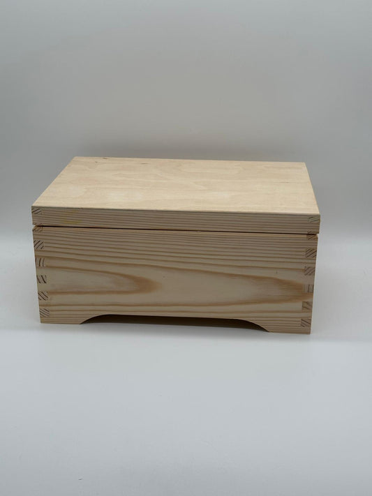 Plain Wooden Large Rectangular Chest Box