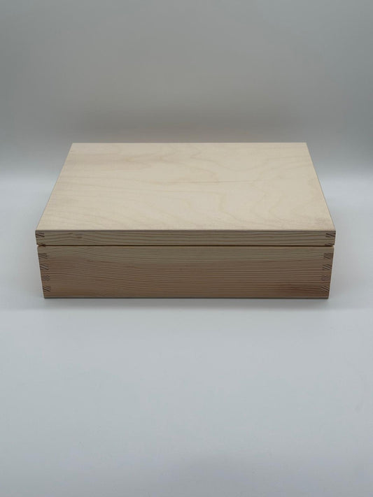 Plain 12 Compartment Wooden Tea Box