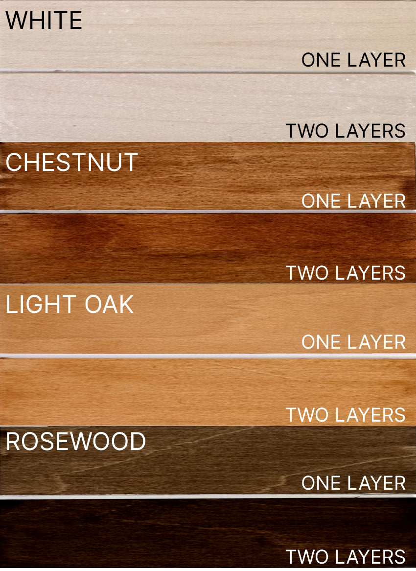 Painted hinged tissue box - chestnut